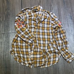 Velvet Heart plaid shirt embroidered